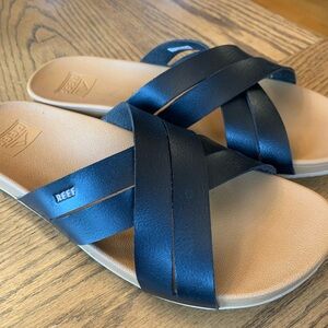 Black Reef slides! Worn twice!